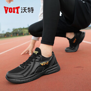 沃特跑步鞋男女春秋新款跑鞋休閑鞋子輕便透氣減震運(yùn)動(dòng)鞋 黑金(偏小請(qǐng)拍大一碼) 41