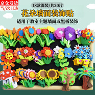 元族黑板報裝飾幼兒園小學(xué)花朵文化墻貼紙教室班級主題角材料立體樹(shù)葉 【混裝20片】小花朵