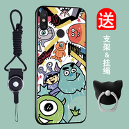 班藍 小米8手機殼磨砂硅膠小米8se全包邊防摔保護套MI8/8SE網(wǎng)紅男女款個(gè)性創(chuàng  )意卡通軟殼潮 怪獸公司 小米8se【支架+掛繩】