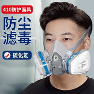 普達防毒面具 FD-410配8號慮毒盒7件套防粉塵H2S 有色金屬采礦石油提煉防毒面罩