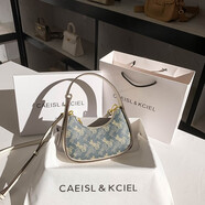CAEISL & KCIEL官網(wǎng)小&ck2025新款女包女友生日禮物高級(jí)感馬車腋下包女潮單肩包 藍(lán)色 專柜高檔品質(zhì)