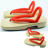 赫搏鬼滅之刃cos服灶門(mén)炭治郎cos服我妻善逸羽織日式cosply服裝男 木履（35-45） S（155-165）cm