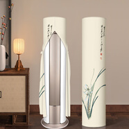 家工場(chǎng)空調罩防塵罩圓柱形柜機中式格力美的海爾空調罩立式開(kāi)機不取通用 蘭花二 【全包】3P適用高度180cm及以上