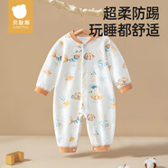 貝肽斯嬰兒衣服春秋季長(cháng)袖連體衣純棉新生兒哈衣男女寶寶初春裝睡衣