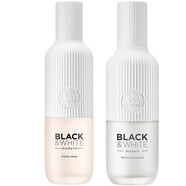 春紀(jì)護(hù)膚品黑白摩登套裝提亮膚色補(bǔ)水保濕套裝禮盒+精華+眼霜4件套 水+乳