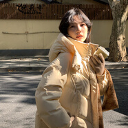 妍莉芬（yanlifen）羽絨棉服女冬季2025新款短款小個子羽棉襖絨服加厚洋氣棉衣外套女 嫩鵝黃 M 【推薦105-120斤】