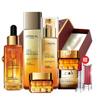 歐萊雅（LOREAL）（L'OREAL）節(jié)日禮物套裝女護(hù)膚化妝品金致臻顏 六件套水+乳液+日霜+晚霜+眼霜+