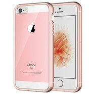 JETech蘋果iPhone 5s手機(jī)殼SE一代【不適用2020款SE】硅膠防摔保護(hù)套4.0英寸屏 玫瑰金