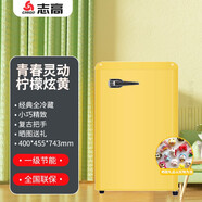 志高（CHIGO）【一級節(jié)能】網(wǎng)紅復(fù)古小冰箱小型雙開門冷藏冷凍宿舍吉美式小冰箱高顏值白色黃色 50A68D【一級節(jié)能 全域冷藏】檸檬黃