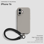 SUPER MOUSE蘋(píng)果16promax手機(jī)殼新款iPhone16軟殼真液態(tài)硅膠15promax全包式14pro簡(jiǎn)約13腕帶掛繩12pro純色ins+ 【鈦灰色】真液態(tài)硅膠++同色配套可拆卸掛繩 蘋(píng)