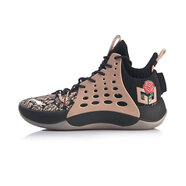李寧（LI-NING）CBA男子音速7籃球鞋運(yùn)動鞋 ABAP077-3標(biāo)準(zhǔn)黑/煙玫瑰粉 43.5