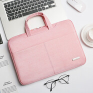 Milooky 輕便手提電腦包14男15女生15.6英寸適用蘋(píng)果13華碩聯(lián)想戴爾16華 A款【粉色】 13-14英寸
