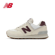 NEW BALANCENB女鞋官網(wǎng)2025年 NB574系列復(fù)古休閑跑步鞋簡約運(yùn)動鞋 WL574RCF/米白桃紅 38