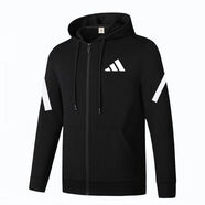 Y-3阿迪達斯三葉草秋男士運動(dòng)連帽外套休閑大碼長(cháng)袖夾克針織開(kāi)衫夾克 110 阿迪達斯L 165高-90-110斤