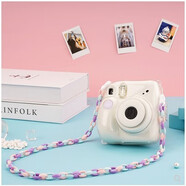 登影適用拍立得mini12/11/9/8透明保護殼 40/7c/90相機包mini25套7+防摔殼 mini7c/7s透明殼+糖果背帶 配貼