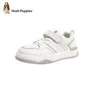 暇步士（Hush Puppies）童鞋男女童秋季新款透氣舒適防滑緩震休閑時(shí)尚輕運動(dòng)兒童板鞋 本白 38 【適合腳長(cháng)23.8cm】