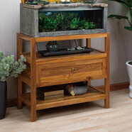 匠心坊 中式辦公室桌面流水魚(yú)缸噴泉家居水景觀(guān)擺件客廳書(shū)房裝飾品 大號柚木魚(yú)缸架