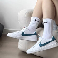 耐克（NIKE）Court Royale 男女同款 低幫休閑運動防滑耐磨輕便舒適板鞋 749867-107白綠 37.5
