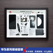 山頭林村手機拆解相框 華為手機拆解裝裱相框Huawei Mate60 diy套裝拆機分 華為mate60 diy套裝-不含機 原木色(實木松木)A3