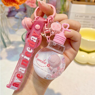 千惠儂治愈笑臉動物小燈泡入油卡通公仔鑰匙扣創(chuàng)意漂流瓶書包掛件鑰匙鏈 治愈燈泡-小豬