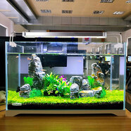 森森 超白玻璃小魚缸HWK-600P裸缸款水草缸金魚缸小型水族箱水草缸 