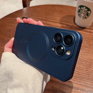 帕洛達iphone15液態(tài)磨砂磁吸手機殼防塵網(wǎng)金屬漆14蘋(píng)果CD紋i13pro套適用 海軍藍 iphone7/8/SE2020（4.7寸）