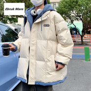 Semir森馬同款假兩件九江羽絨服男秋冬季加絨加厚專(zhuān)柜撤回羽絨服外套男 EL-X75卡其 XL