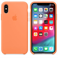 蘋果XS原裝手機殼iPhoneXs Max液態(tài)硅膠殼iPhonexsmax原廠 【木瓜色】 iPhoneXS