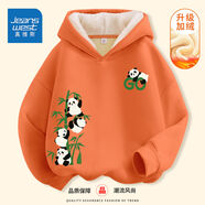 真維斯男童加絨套頭衛衣新款兒童冬季加厚打底衫男孩帥氣連帽冬裝 【H厚款連帽dgTnT】kP45 160