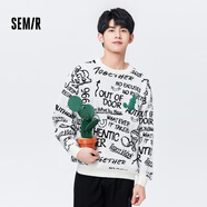森馬（Semir）森馬針織衫男春時(shí)尚簡(jiǎn)約毛衫韓系簡(jiǎn)約休閑打底毛衣 B款-本白 S