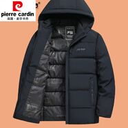 皮爾卡丹（pierre cardin）中老年冬季棉衣加厚老爸羽絨棉服中年男裝棉襖爸爸冬裝外套 藏青色 2XL 185適合130-150斤