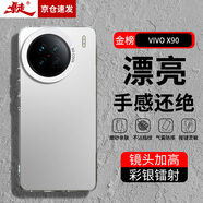 暴走適用vivox90手機(jī)殼 VIVO X90保護(hù)套 硅膠軟邊簡(jiǎn)約防摔鐳射漸變高級(jí)感磨砂硬殼 銀
