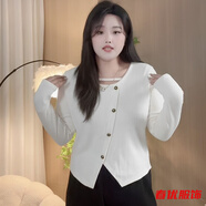 芭瑾圖大碼胖mm不規則秋冬季新款內搭打底衫女遮肚藏肉顯瘦微胖女生上衣 米白色-胖妹妹大碼秋冬裝 XL -胖妹妹大碼秋冬裝