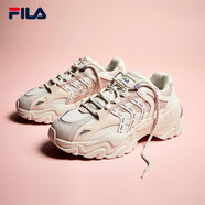 FILA斐樂女鞋休閑鞋魚刺二代老爹鞋運動鞋增高厚底慢跑鞋SOFIA Ⅱ 奶白/煙玫粉-GR 38.5