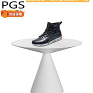 普戈斯（PUGESI）中筒時(shí)尚軟底增高防水鞋情侶涂鴉雨鞋戶外高邦防滑釣魚雨靴男女款 Gtt50黑加絨襪 偏小一碼 36(腳胖寬建議拍大一碼)