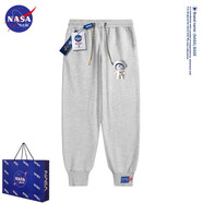 NASA BASE官方潮牌休閑褲男女款秋冬季青少年束腳大碼宇航員加絨長(zhǎng)褲子男 BYY-2201哆啦A夢(mèng)-灰色(春秋款) 8XL （280-300斤）