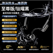 HKMW索尼（SONY）適用空氣骨傳導(dǎo)藍(lán)牙耳機(jī)頭戴后繞耳掛式久戴不痛運(yùn)動(dòng) 鈦耀黑【至尊版】 標(biāo)配