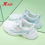 特步（XTEP）女鞋跑步鞋2025新款運動鞋女夏季休閑鞋子網(wǎng)面透氣跑鞋 帆白/清透藍/淺粉色-7552 37