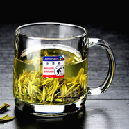 樂美雅 鋼化玻璃茶杯帶手柄透明泡茶杯家用耐熱喝茶杯綠茶杯防摔加厚茶水杯啤酒杯 380ml諾卡把杯