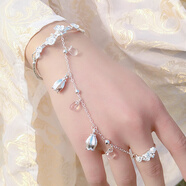 萬(wàn)寶資民族風(fēng)成人兒童古風(fēng)苗族手環(huán)梅花手鐲舞臺表演金屬蝴蝶鈴鐺手鐲 銀色米珠手鐲【建議手腕圍在16厘米以?xún)扰宕鳌?
                                         title=