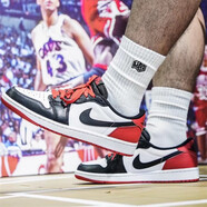 耐克（NIKE）Air Jordan 1 Low OG Black Toe AJ1黑白黑腳趾復古百搭籃球鞋 CZ0790-106黑白紅男子 45 (290mm)