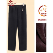 俞兆林（YUZHAOLIN）中老年女裝春秋褲子女?huà)寢屟b燈芯絨長(zhǎng)褲秋冬經(jīng)典款式  黑色-款 加絨 2XL (100-120斤)