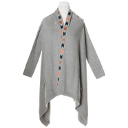 裂帛·風(fēng)裂帛2025秋季民族風(fēng)時(shí)尚百搭設計師款中長(cháng)針織衫51EO0235 灰色 均碼