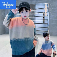 迪士尼（Disney）男童加絨毛衣秋冬季新款中大童寬松加厚潮款打底衫男孩上衣圓領(lǐng) 桔色 加.厚羊.毛 160 建議身150-160