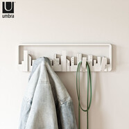 Umbra墻面裝飾掛鉤創(chuàng  )意入戶(hù)門(mén)口玄關(guān)隱形墻壁上掛衣鉤掛衣架簡(jiǎn)約免打孔 白色（可釘，可粘）