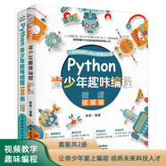 python青少年趣味編程入門與進(jìn)階：Python編程基礎(chǔ)+實(shí)操動(dòng)手教程（套裝共2冊）青少年學(xué)python小學(xué)生教孩子學(xué)編程小學(xué)生編程幼兒編程啟蒙編程真好玩游戲趣味編程