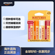BURT'S BEES伯特小蜜蜂唇膏 水果氣味套裝 富含蜂蠟 無(wú)色  4g*4支