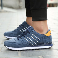 漫步者休閑鞋男女冬季時尚新款保暖運動跑步鞋情侶輕便舒適阿甘鞋低幫 天空藍 39