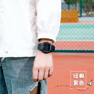 佰時(shí)頓（BASID）電子手表女學(xué)生簡約潮流時(shí)尚初中生青少年運(yùn)動(dòng)防水夜光鬧鐘電子表 經(jīng)典黑色款