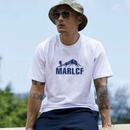 固競（GUJING）純棉短袖潮流t恤男ins美式高街夏季T恤寬松半袖學(xué)生大碼體恤衣服 白色登山 L（120-135斤）